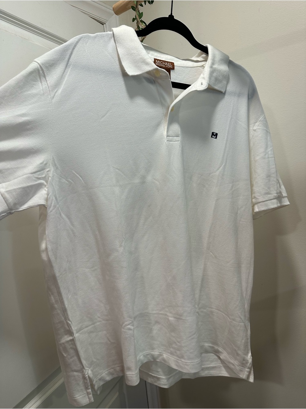 MICHAEL Michael Kors White Short-Sleeve Polo with Small Logo